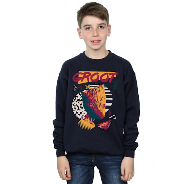 Marvel Boys Guardians Of The Galaxy Vol. 2 80-talets Groot Sweatshirt Navy Blue 7-8 Years