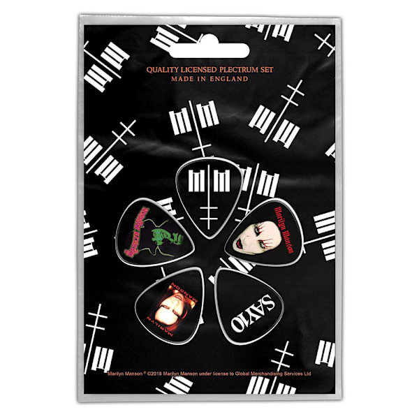 Marilyn Manson Plectrum (5-pack) One Size Svart Black One Size