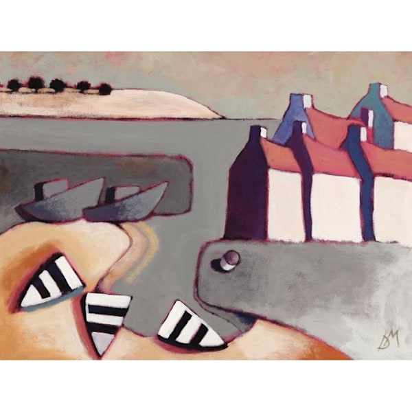 Derek Melville Harbour Inlet Canvas Print 80cm x 60cm Multicolo Multicoloured 80cm x 60cm