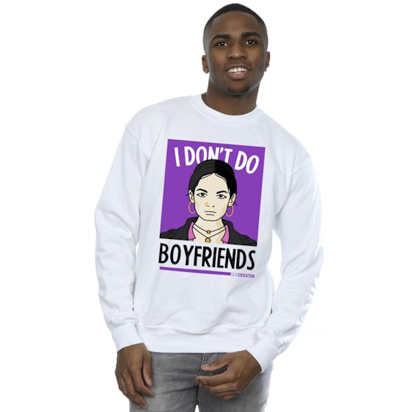 Netflix Mens Sex Education I Don´t Do Boyfriends Sweatshirt L W White L