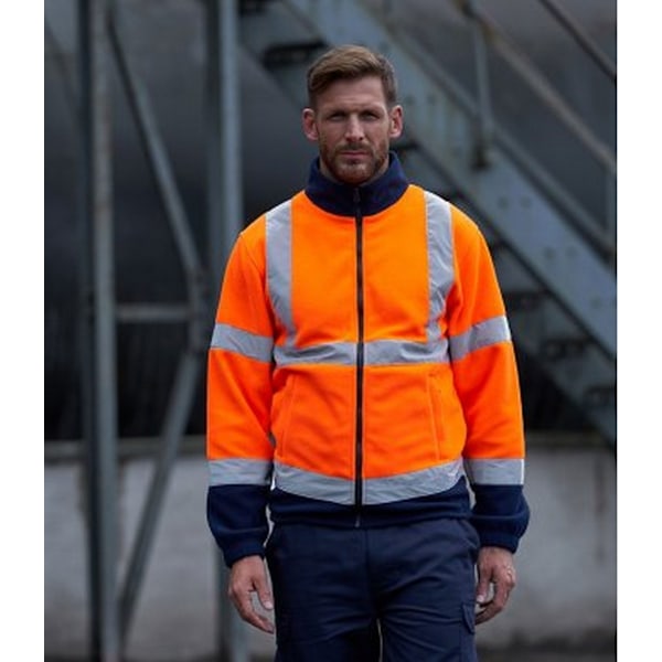 PRO RTX Herr High-Vis Fleecejacka 4XL Orange/Marinblå Orange/Navy 4XL