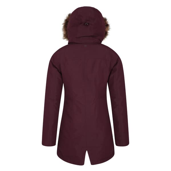 Mountain Warehouse Dam/Dam Tarka II Lång Vadderad Jacka 20 Burgundy 20 UK