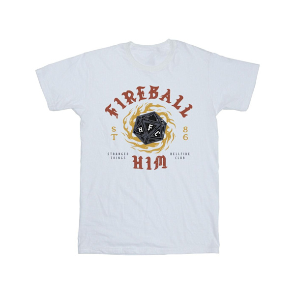 Netflix Stranger Things Fireball Dice 86 T-shirt 4XL Vit White 4XL