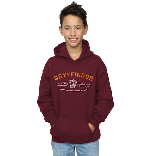 Harry Potter Pojkar Gryffindor Team Quidditch Hoodie 7-8 År Bu Burgundy 7-8 Years