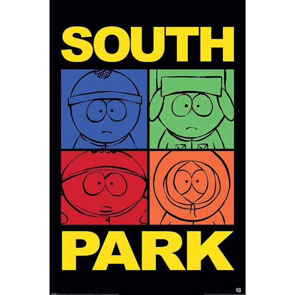 South Park Block Pappersposter 91cm x 61cm Flerfärgad Multicoloured 91cm x 61cm