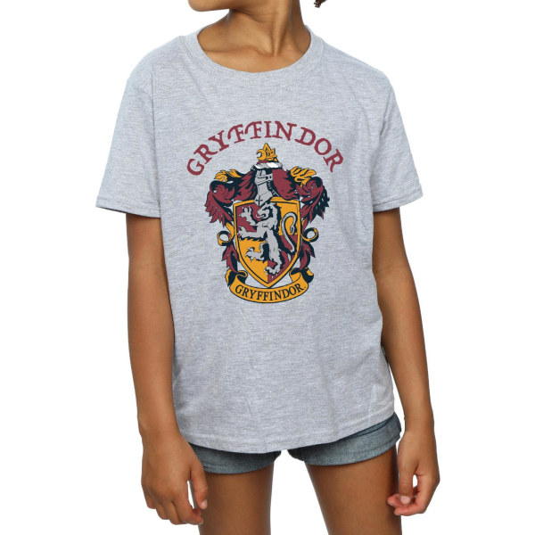 Harry Potter T-shirt i bomull för flickor, Gryffindor, 5-6 år, sportgrå Sports Grey 5-6 Years