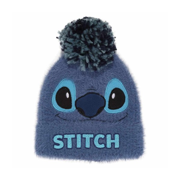 Lilo & Stitch Unisex Vuxen Pom Pom Fluffig Beanie Storlek One Blå Blue One Size
