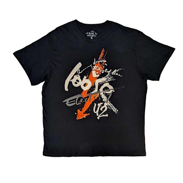 U2 Unisex Vuxen 360 Grader Tour 2009 Lös El Baktryck Pri Black XXL