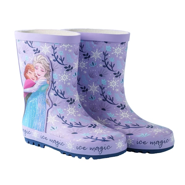 Frozen Flickor Elsa & Anna Gummistövlar 7 UK Barn Lila Purple 7 UK Child