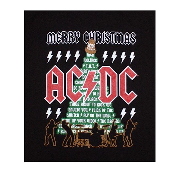 AC/DC Unisex Vuxen Merry Christmas T-shirt L Svart Black L