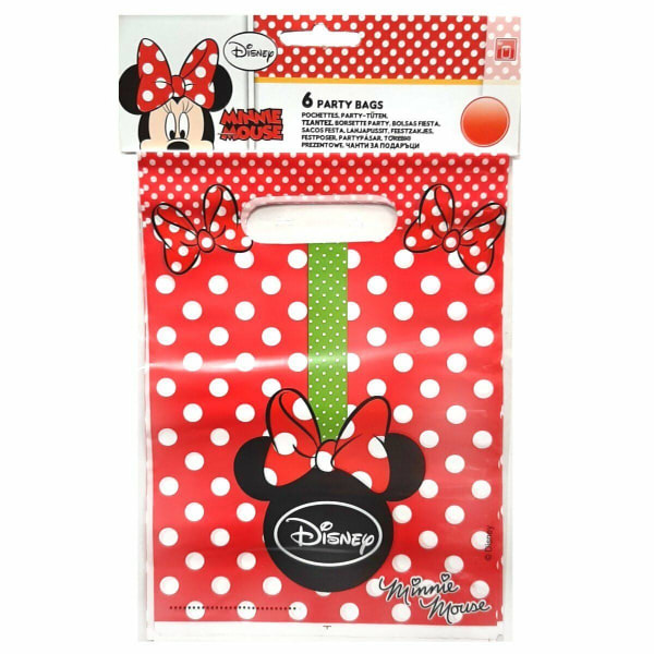 Disney Fashion Minnie Mouse Festväskor (Pack om 6) One Size Röd Red/White One Size