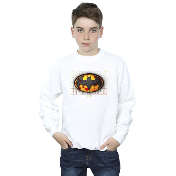 DC Comics Pojkar The Flash Batman Röd Stänk Tröja 5-6 År White 5-6 Years