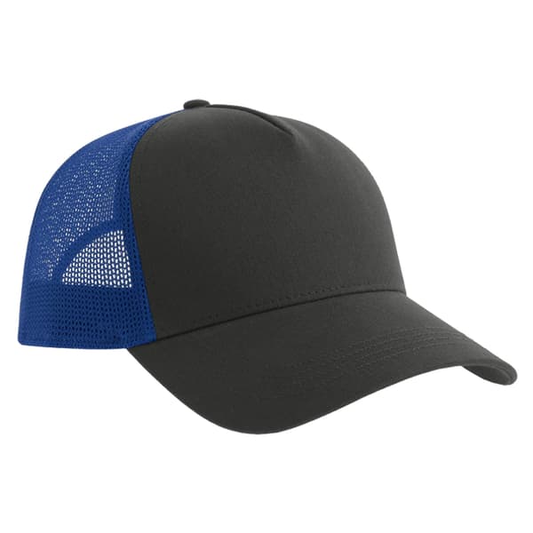 Atlantis Rapper 5-panels Truckerkeps i hållbar bomull, One Size Dark Grey/Royal Blue One Size