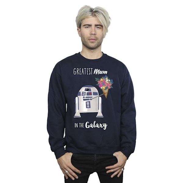 Star Wars Mens R2D2 Greatest Mum Sweatshirt S Navy Blue Navy Blue S