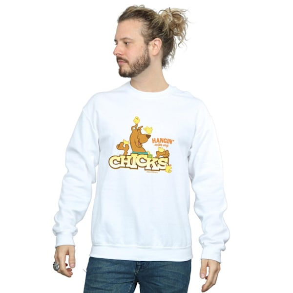 Scooby Doo Herr Hangin With My Chicks Sweatshirt M Vit White M