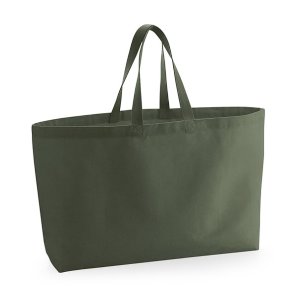 Westford Mill Canvas Oversized Tote Bag One Size Olivgrön Olive Green One Size