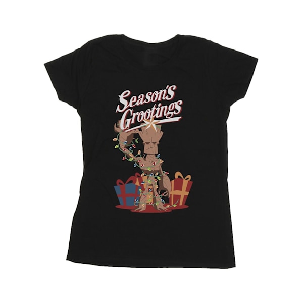 Marvel Dam/Kvinnor Marvel Comics Groot Season´s Grootings Bomull T-shirt Black L