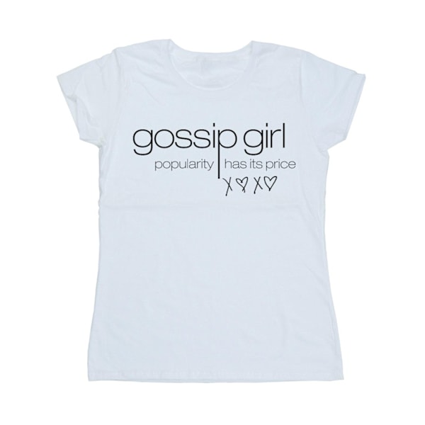 Gossip Girl Dam/Damer Popularitet Har Sitt Pris Bomull T-shirt White XXL