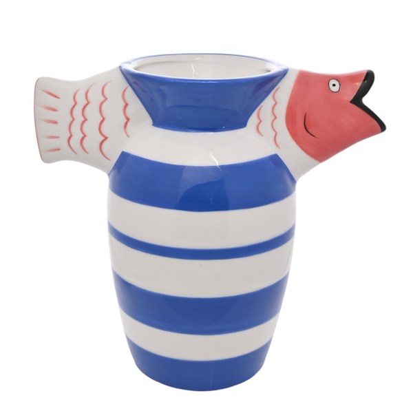 Hestia Fiskrandig Dekorationsvas En Storlek Vit White One Size