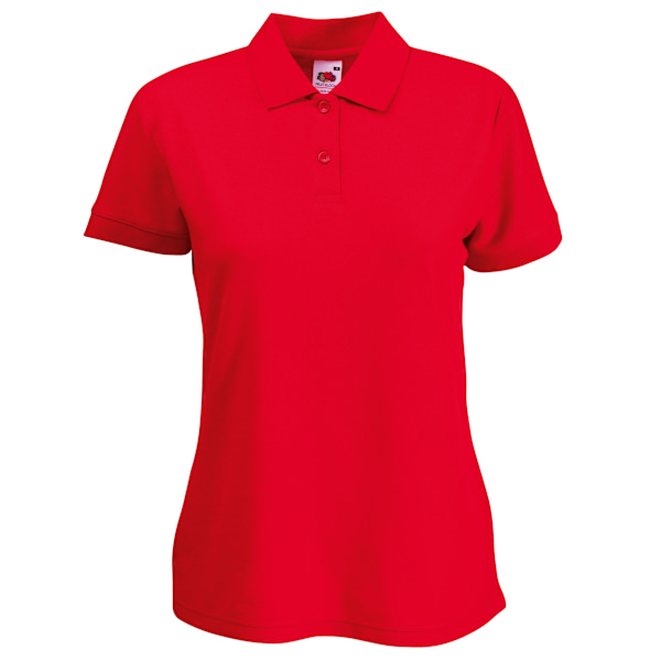 Fruit Of The Loom Dam/Dam Lady Fit Kortärmad Polotröja Red XL