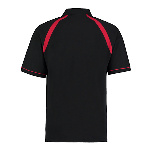 Kustom Kit Herr Oak Hill Piqué Poloskjorta M Svart/Ljusröd Black/Bright Red M