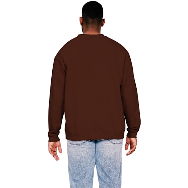 Casual Classics Herr Ringspun Bomull Förlängd Halsringning Oversize Chocolate 4XL