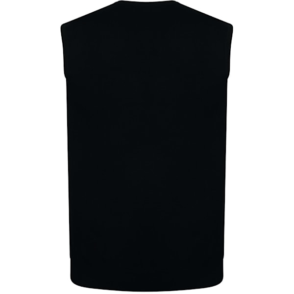 Henbury herr ärmlös 12 Gauge V-ringad fin stickad tröja 4XL marinblå Navy 4XL