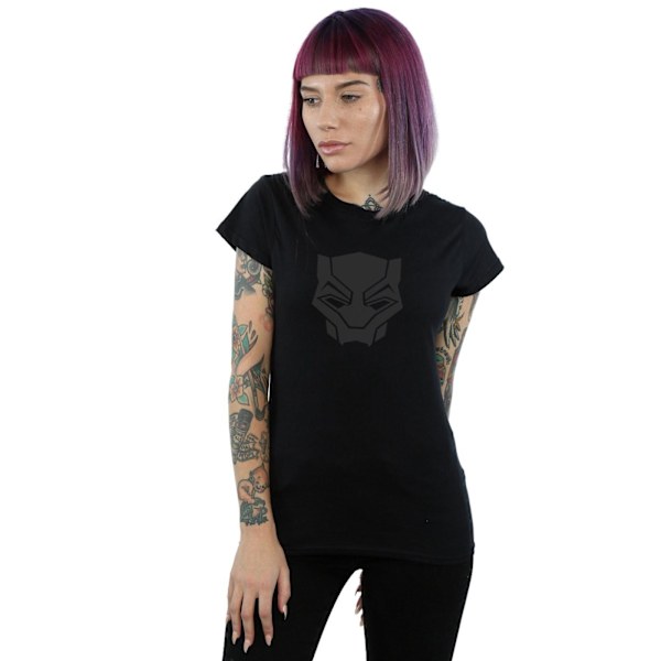 Marvel Womens/Ladies Black Panther Black On Black Cotton T-Shir Black L