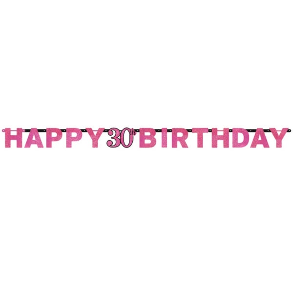 Amscan Prism Pink Happy Birthday Bokstavsbanderoll Happy Birthday Pink Pink Happy Birthday