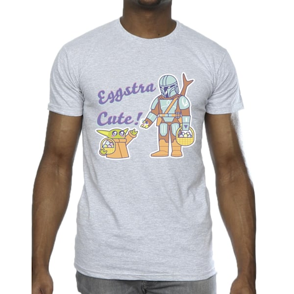 Star Wars Mens The Mandalorian Eggstra Cute Grogu T-Shirt L Spo Sports Grey L