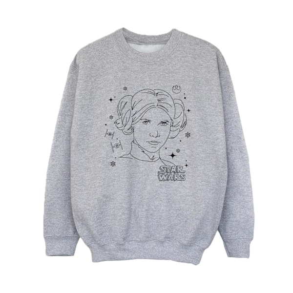 Star Wars Boys Episode IV: A New Hope Leia Julskiss Sweatshirt Sports Grey 9-11 Years