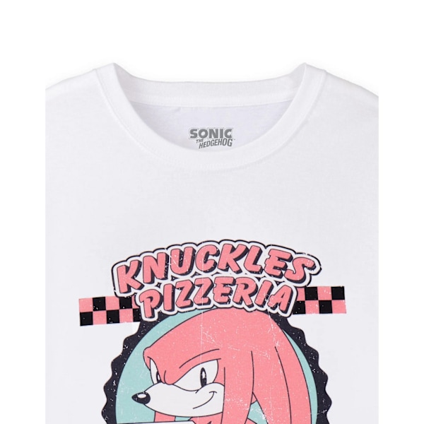 Sonic The Hedgehog Herr Knuckles Pizzeria T-shirt med korta ärmar White 3XL