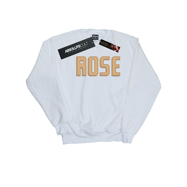 Star Wars Girls The Rise Of Skywalker Rose Text Logo Sweatshirt White 5-6 Years