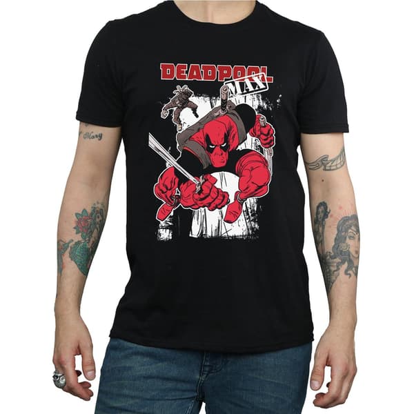 Marvel Herr Deadpool Max T-shirt M Svart Black M