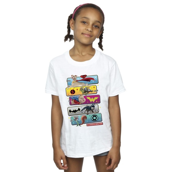 DC Comics Girls DC League Of Super-Pets Character Pose Bomull T-shirt White 3-4 Years