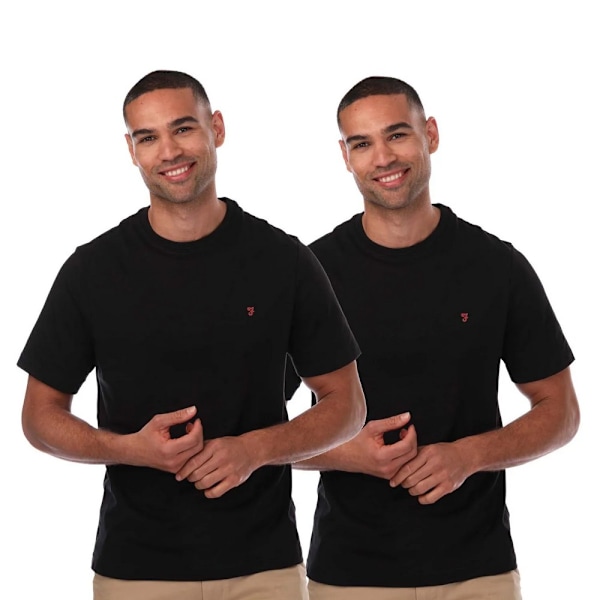Farah Dani T-shirt för män (2-pack) M Svart Black M