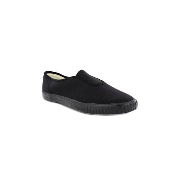 Dek Kids Unisex Junior Gusset Svart Canvas Plimsolls 10 UK Juni Black 10 UK Junior