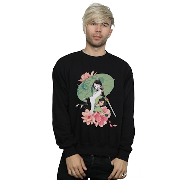 Disney Herr Mulan Magnolia Collage Sweatshirt L Svart Black L