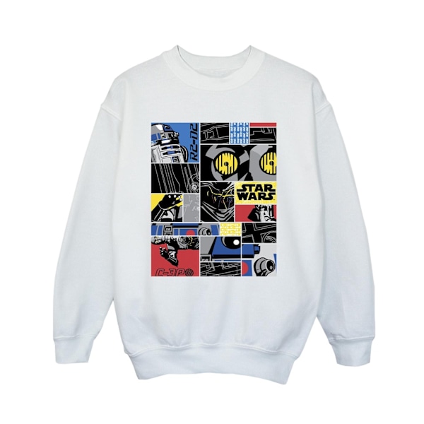 Star Wars Boys Droid Montage Sweatshirt 12-13 år Vit White 12-13 Years