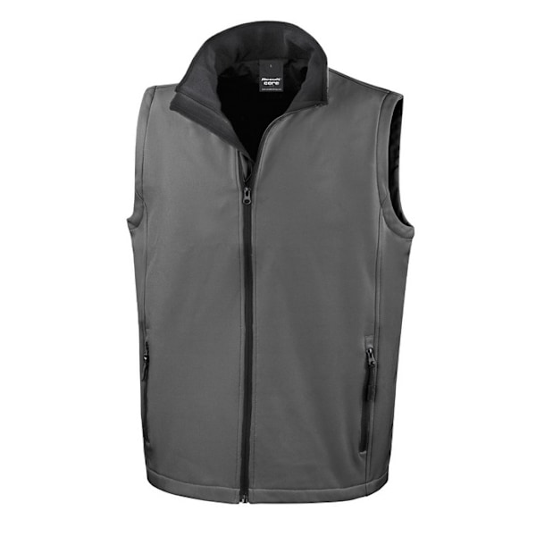Result Core Printable Softshell Bodywarmer för män 2XL Charcoal / Charcoal / Black 2XL
