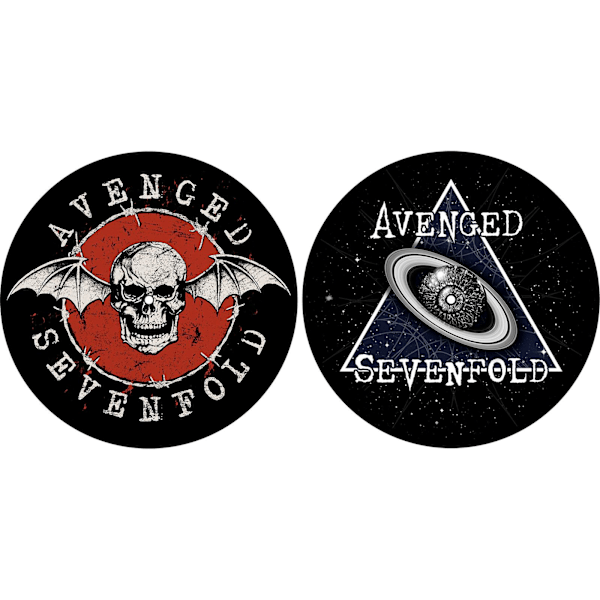 Avenged Sevenfold Skull Digital Turntable Slipmat (2-pack) O Black/Red/White One Size