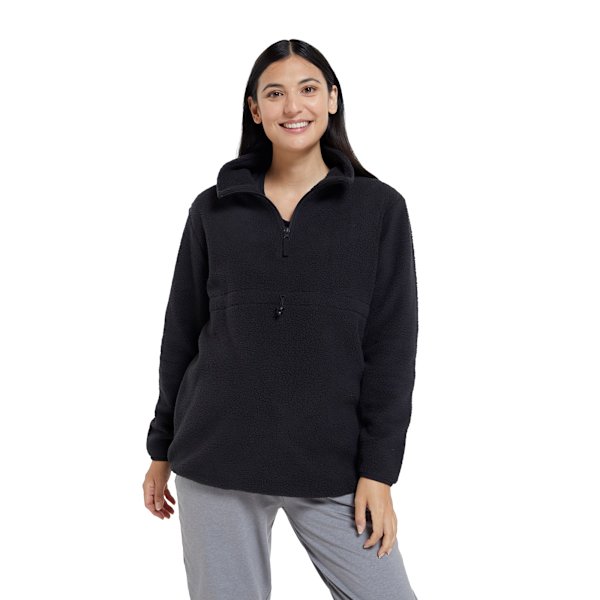 Mountain Warehouse Womens/Ladies Cosy Sherpa Half Zip Maternity Black 20 UK