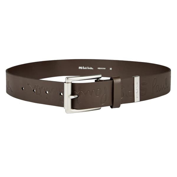 Paul Smith Unisex Vuxen Präglat Läderbälte 85cm Brun Brown 85cm