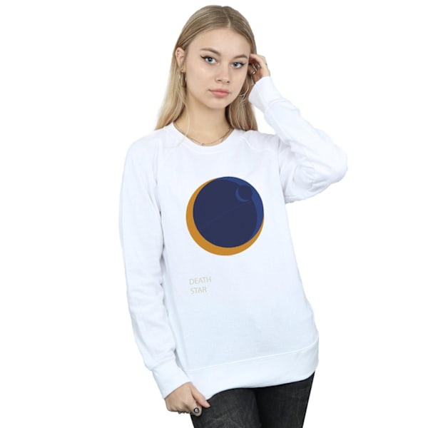 Star Wars Dam/Damer Död Stjärnan Sweatshirt L Vit White L