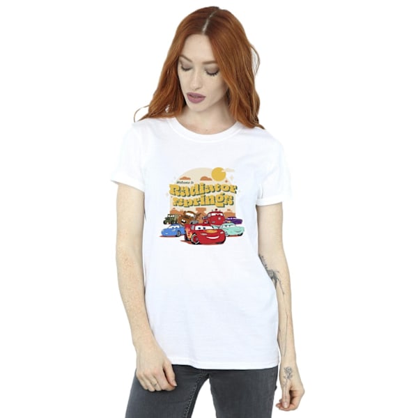 Disney Dam/Damer Bilar Radiator Springs Group Bomull Boyfrie White 3XL