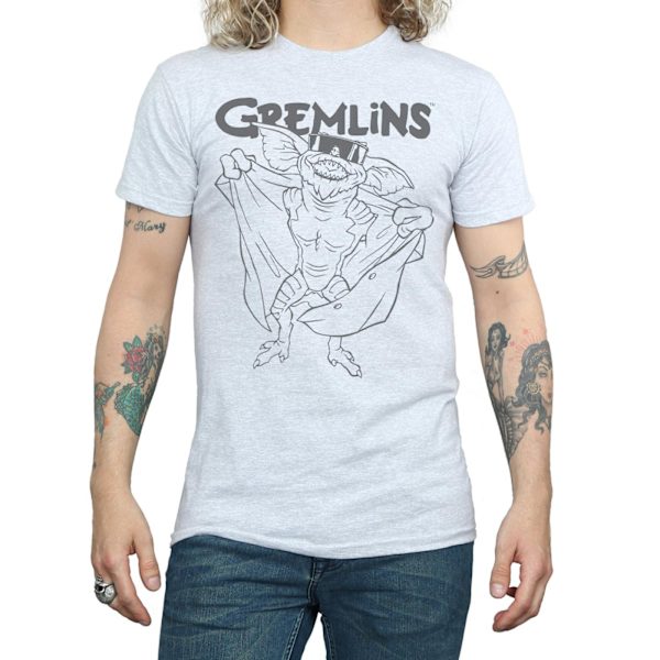 Gremlins Herr Spike´s Glasögon T-Shirt M Sports Grey Sports Grey M
