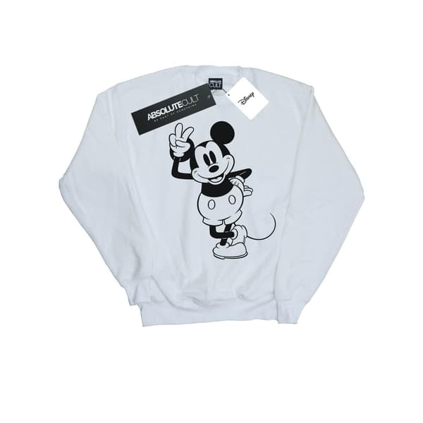 Disney Flickor Musse Pigg Fred Hand Tröja 7-8 År Vit White 7-8 Years