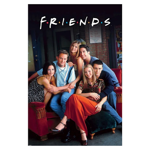 Friends In Central Perk Poster En Storlek Flerfärgad Multicoloured One Size