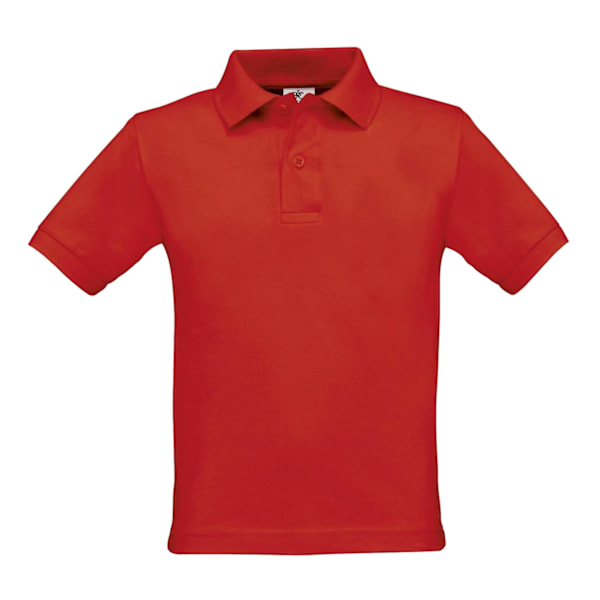 B&C Barn/Barn Unisex Safran Polotröja 5-6 Röd Red 5-6