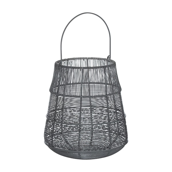 Hill Interiors Glowray Konisk Lykta 34cm x 26cm x 26cm Grå/Silver Grey/Silver 34cm x 26cm x 26cm